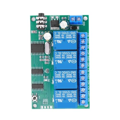 Décodeur vocal AD22B04 4CH avec relais 12V pour contrôle de signal - 2