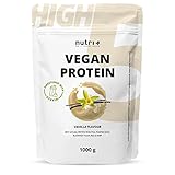 Vegan Protein - Vanille - Veganes Proteinpulver ohne Sucralose und Soja mit Stevia- Eiweißpulver aus Reis, Erbsen, Hanf, Buchweizen und Kürbiskernen - 1kg Eiweiß Pulver