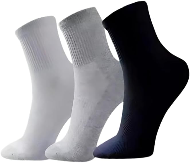 12 Pairs Men's Crew Socks – Soft, Breathable & Durable Cotton Blend – Everyday Athletic & Casual Wear