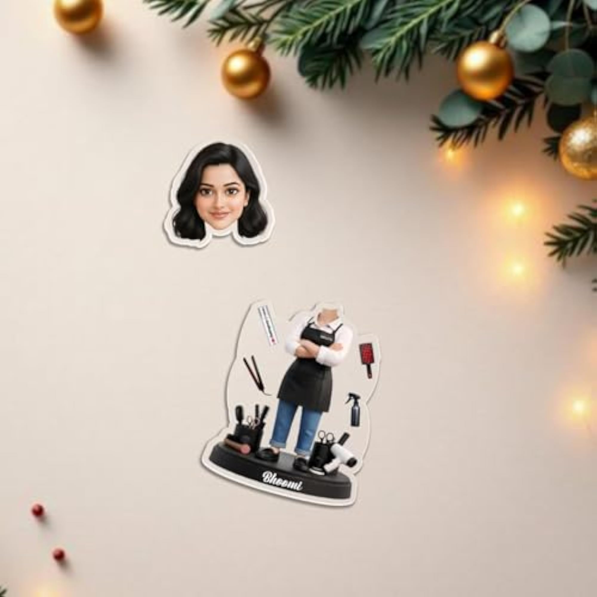 Personalized Hairstylist Bobblehead Caricature, Custom Gift