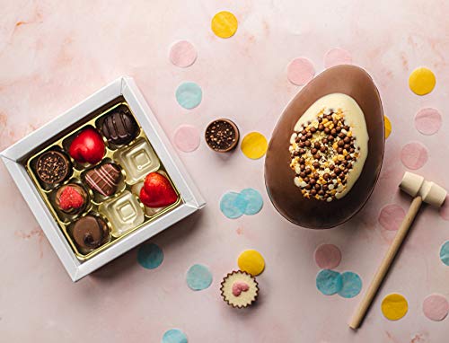 Martins Chocolatier Dikke Luxe Paasei met Popping Candy, Honey Comb en Crisp Parels Set in A White Chocolate Halo. Mallet voor Smashing The Luxury Easter Egg op. (Een Easter Egg) X1 - Image 4