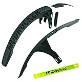 🚲 EINFACHE MONTAGE- In dem Mountainbike Schutzblech 27 5 Zoll Set enthalten ist eine übersichtliche Anleitung mit Bildern, Klettstraps und Kabelbinder für eine schnelle und einfache Montage. Inklusive Rahmenschutzfolie und einem MSZweirad Reflexband.