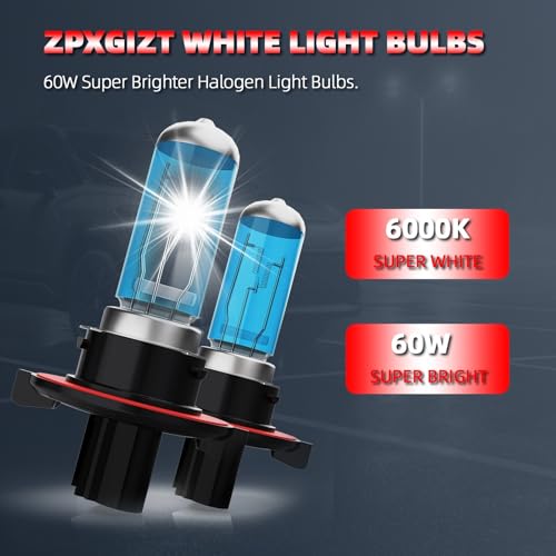 Image of Headlight Bulbs Fit For Ford Focus 2008-2011, 300% Ultra Brighter Halogen Headlight Bulb And License Plate Lights Combo, 9008 H11 High Low Beam Fog Lights, 6500k White Light, Pack of 6