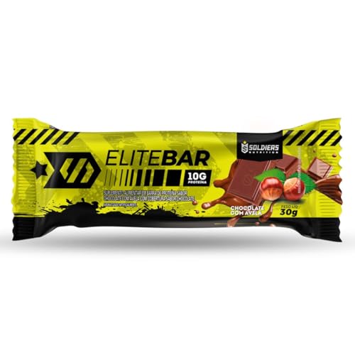 Elitebar 30g Barra De Proteína CX 12 UN - Soldiers Nutrition Chocolate C/Avelã