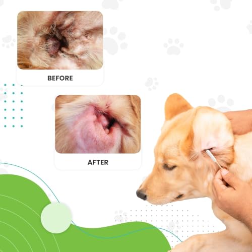 Image of Dog Ear Cleaner Kit, Dog Ear Wash, 2oz Serum & 30 Swabs, Natural, USA-Made