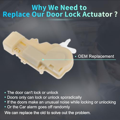 Image of X AUTOHAUX Replacement Front Right Passenger Side Power Door Lock Actuator Motor for Hummer H3 2006-2010 for Hummer H3T 2009-2010 Door Latch Actuator Assembly Replace No.15855972 Beige