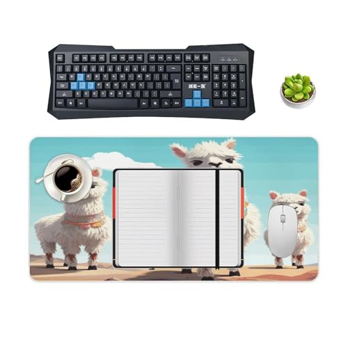 Cute Llama desk mat mouse pad grande antideslizante miniatura 4