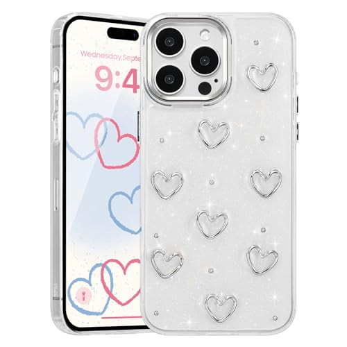 EYZUTAK Case for iPhone 15 Pro Max, Bling Glitter 3D