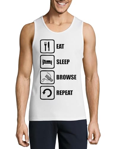Camiseta sin mangas de algodón blanco para hombre que evita el calor con estilo casual