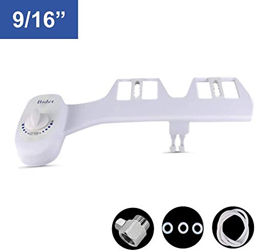 ROHSCE Home Bidet, Self-Cleaning and Dual Retractable Nozzle,Easy to Install Non-Electric Bidet Attachment for Toilet Replace paper towels for thorough cleansing (3/8(Most in Europe)) - Thumbnail 2