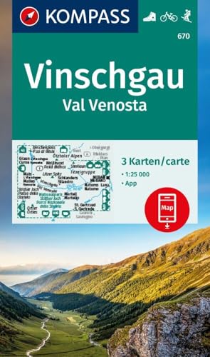 KOMPASS Wanderkarten-Set 670 Vinschgau / Val Venosta (3 Karten) 1:25.000: inklusive Karte zur offline Verwendung in der KOMPASS-App. Fahrradfahren. KOMPASS Wanderkarten-Set 670 Vinschgau / Val Venosta (3 Karten) 1:25.000: inklusive Karte zur offline Verwendung in der KOMPASS-App. Fahrradfahren.