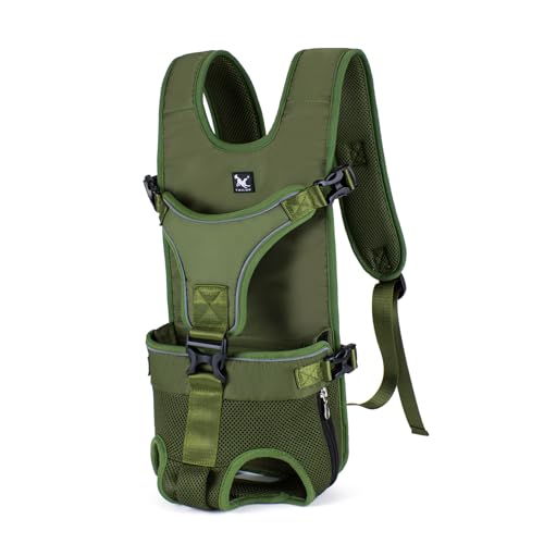 ZASCHMOY Haustiertrage Rucksack, Wasserdichter Verstellbarer Hunde Frontträger für Reisen mit Mittelgroßen und Kleinen Hunden (DG-M)
