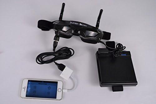 FPV Goggle Kit for iPhone, iPad. Phantom 2, Inspire 1 and Q500. (5.8GHz, Front Facing Camera, HDMI 1080p) Flysight Spexman One KumbaCamGhz, Front Facing Ca