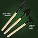 Planters' Choice Premium Bonsai Tool Kit + Bonsai 101 Book -Set Includes:Wooden Rake, Long & Wide Spades, Scissors, Tweezers, Bamboo Brush, & Pruning Shears (Trimmer/Clipper) in Fabric Storage Holder