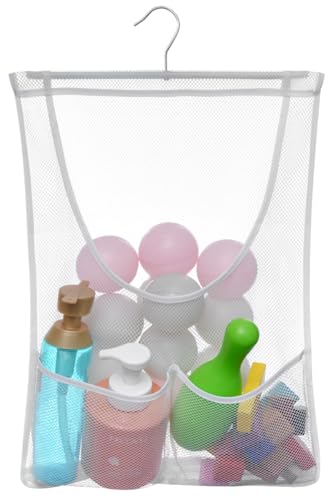 Jelier Hanging Bath Toy Storage Organizer,Mesh Shower Caddy with ...
