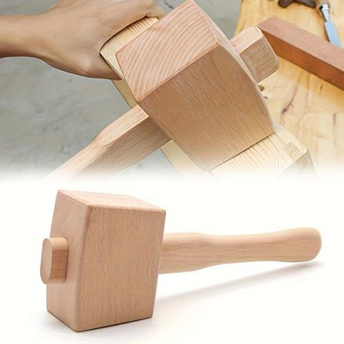 Holzhammer, Holz Mallet, Schreinerklüpfel, Holzbearbeitungshammer, Schreinerhammer, Geeignet für Die Installation Verschiedener Holzmöbel, für Tischlerei, Heimwerker, Schreinerwerkzeug