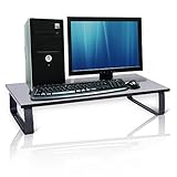 Computer Monitor Stand Riser - 23.6” Inch Wide & 4.7”High Portable Anti-Slip Monitor Computer Desk WorkStation Riser,For Laptop Printer Monitors, With KeyBoard Storage Space For Home Office PDRIS01