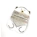 COOLHIYA Chic Acrylic Thumb Piano Transparent Finger Piano Cute Bear Design Portable Kalimba with Smooth Surface Comfortable Touch for Beginners and Music Lovers