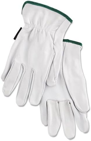 Memphis - Grain Goatskin Driver Gloves, White, Medium, 12 Pairs 3601M (DMi DZ