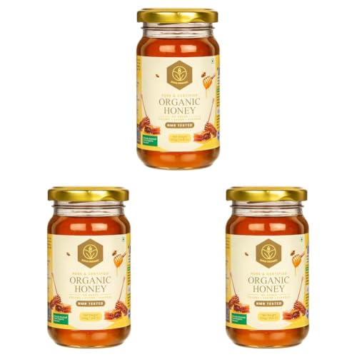 Image of Shiva Organic Raw Organic Certified Honey 250g | 100% Pure NMR Tested | Raw and Unprocessed (Pack of 3)