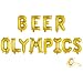 BEER OLYMPICS Balloons Banner,Beer Olympics Decorations,Beer Games Party Banner,Gold,16inch