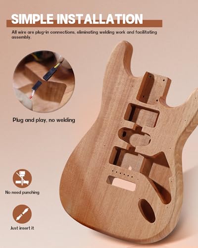 Leo Jaymz SNGK065 Diy St Style Electric Guitar Kits With Mahogany Body And Maple Neck thumb #3