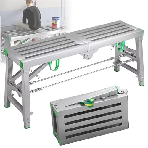 Échelle en acier pliable et plateforme de travail réglable 180