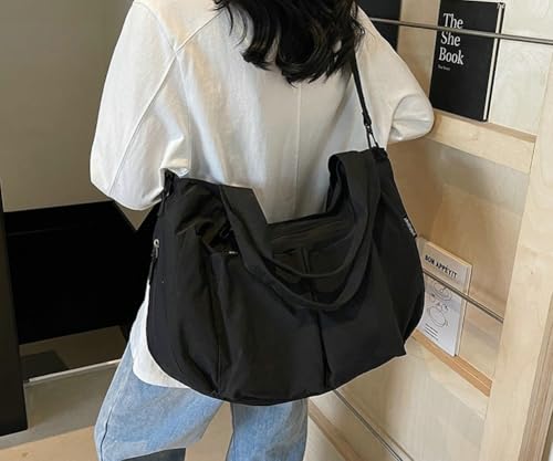 Women's Tote Bag Casual Shoulder Handbag Multi-Pocket Large Capacity Ladies Canvas Tote Dumpling Bag for Work Travel3