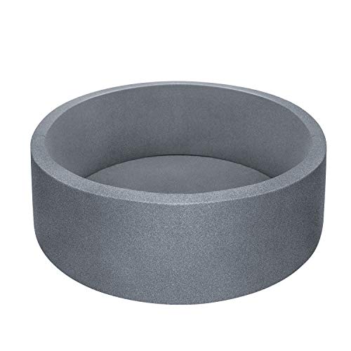 TRENDBOX Soft Foam Sponge Indoor Round Ball Pit,Ideal for Children - Dark Gray