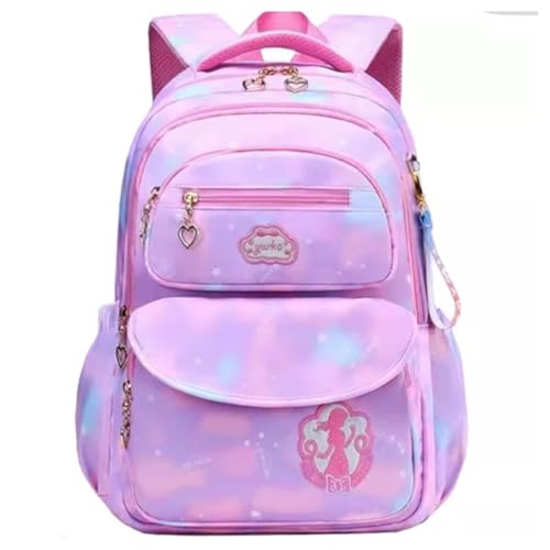 Mochila de Princesa Infantil – Bolsa com Design Encantador, Resistente à Água e Confortável para Escola e Laser (Lilas)