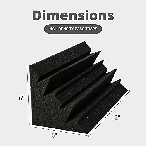 True North Bass Traps W/Adhesive 8 Pack - Recording Studio Acoustical Treatments - Studio Foam Bass Trap Panel Acoustic Treatment - Sound Foam Corner To Trap Bass, Bass Traps Acoustic Foam Corner #TOP1