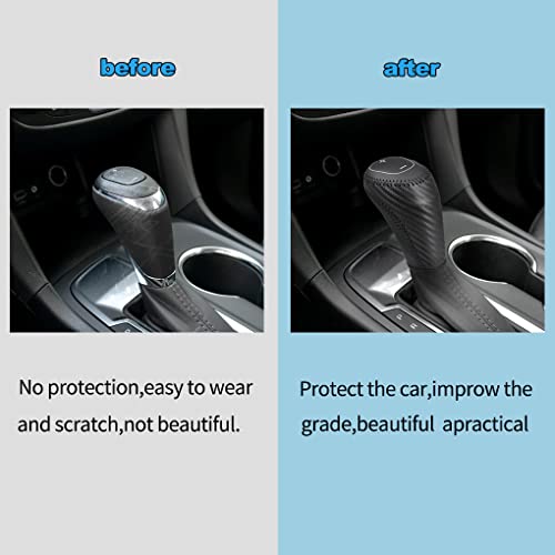 Ldyfc Auto Car Leather Gear Shift Knob Cover For Chevrolet Equinox 2016 2017 2018 2019 2020 2021 / Malibu Chevy Accessories (C) #TOP1