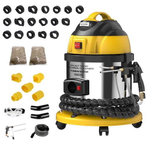 AUTOOL Machine à Sabler électriques, Nettoyage Non destructif des vannes d'admission du Moteur de Voiture, Nettoyeur de Dépôts de Carbone de Moteur par Sable de...