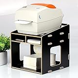 LJLIJIKEL Druckerständer Desktop Multifunktionale Lagerregner 3 Layer Barcode Drucker Stand Büro Desktop Faxmaschine Regal 24 × 26 × 26,5 cm (schwarz) Drucker Shredder Ständer(Zwart)