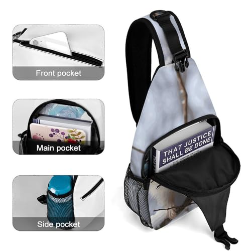 Bolso tipo sling Opossum en nieve para mujer y hombre miniatura 4