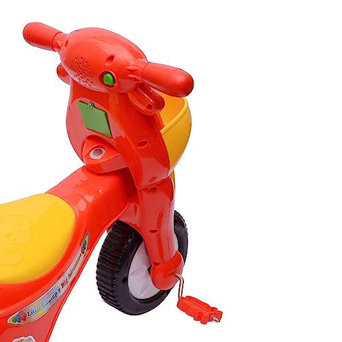 Image of Happy Birthday with EVA Wheels Kids /Baby Tricycle, Cycle for Kids, Tricycle for Kids for 1.5 to 5 Years, Baby Cycle and Under Seat Storage with Music & Lights (RED)