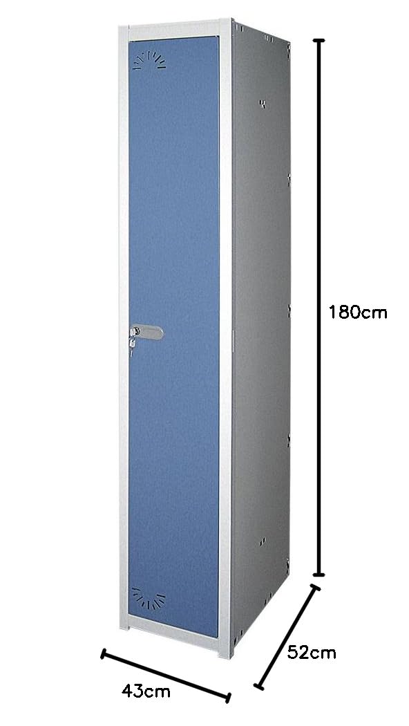 Taquilla metálica 1 Puerta. Módulo de 1 cuerpo. Med. 1800x430x520 mm. Desmontado
