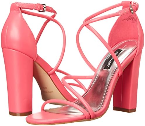 Nine West Women's MAER3 Heeled Sandal, Neon Pink, 8.5 | Image 6