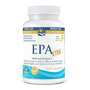 Nordic Naturals EPA Xtra, Lemon – 90 Soft Gels – 1640 mg Omega-3 – High-Intensity EPA Formula for Positive Mood, Heart…