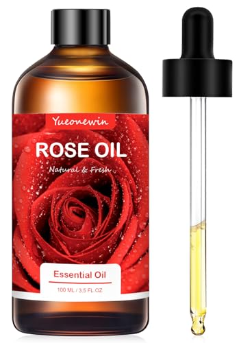 Rosenöl 100 ml, Reines Rose Ätherische Öle für Diffuser, Rosenöl Ätherisches Öl Aromatherapie Duftöl für Massage, DIY, Seife, Kerzenherstellung, Bad Entspannung, Geschenke für Frauen Weihnachten Rosenöl 100 ml, Reines Rose Ätherische Öle für Diffuser, Rosenöl Ätherisches Öl Aromatherapie Duftöl für Massage, DIY, Seife, Kerzenherstellung, Bad Entspannung, Geschenke für Frauen Weihnachten