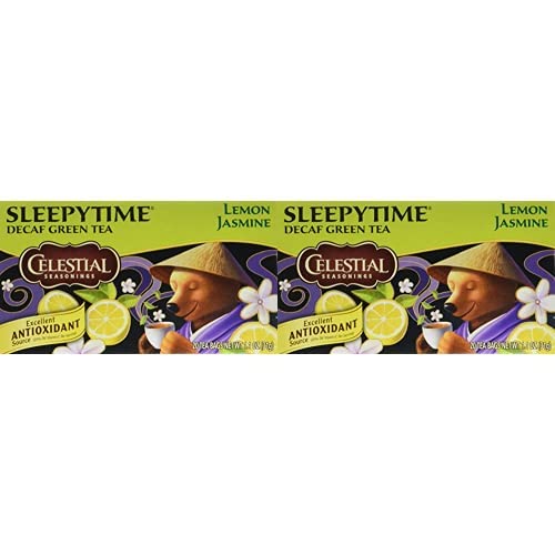 Celestial Seasonings Sleepytime - Bolsas de té verde limón descafeinado Jas, 20 unidades (paquete de 2)