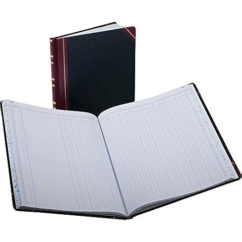 Boorum & Pease BOR1602121512 Bound columnar Book, 12-Column, 2-Page Form, 150 Pages, 12-1/4 x 10-1/8, Black Cover