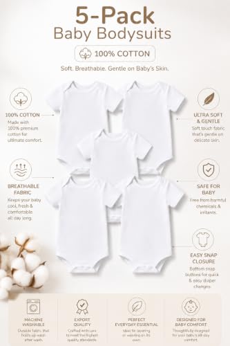 Image of TuddyBuddy 100% Cotton Multi Color Rompers /Bodysuits for Baby Boy & Baby Girl