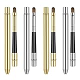 4PCS Lip Brush for Lipstick, Professional Lipstick Brush, Lipsticks Applicator Wands, Lips Liner Brushes with Cap, for Lipsticks Lips Golss Travel (Sliver & Gold)