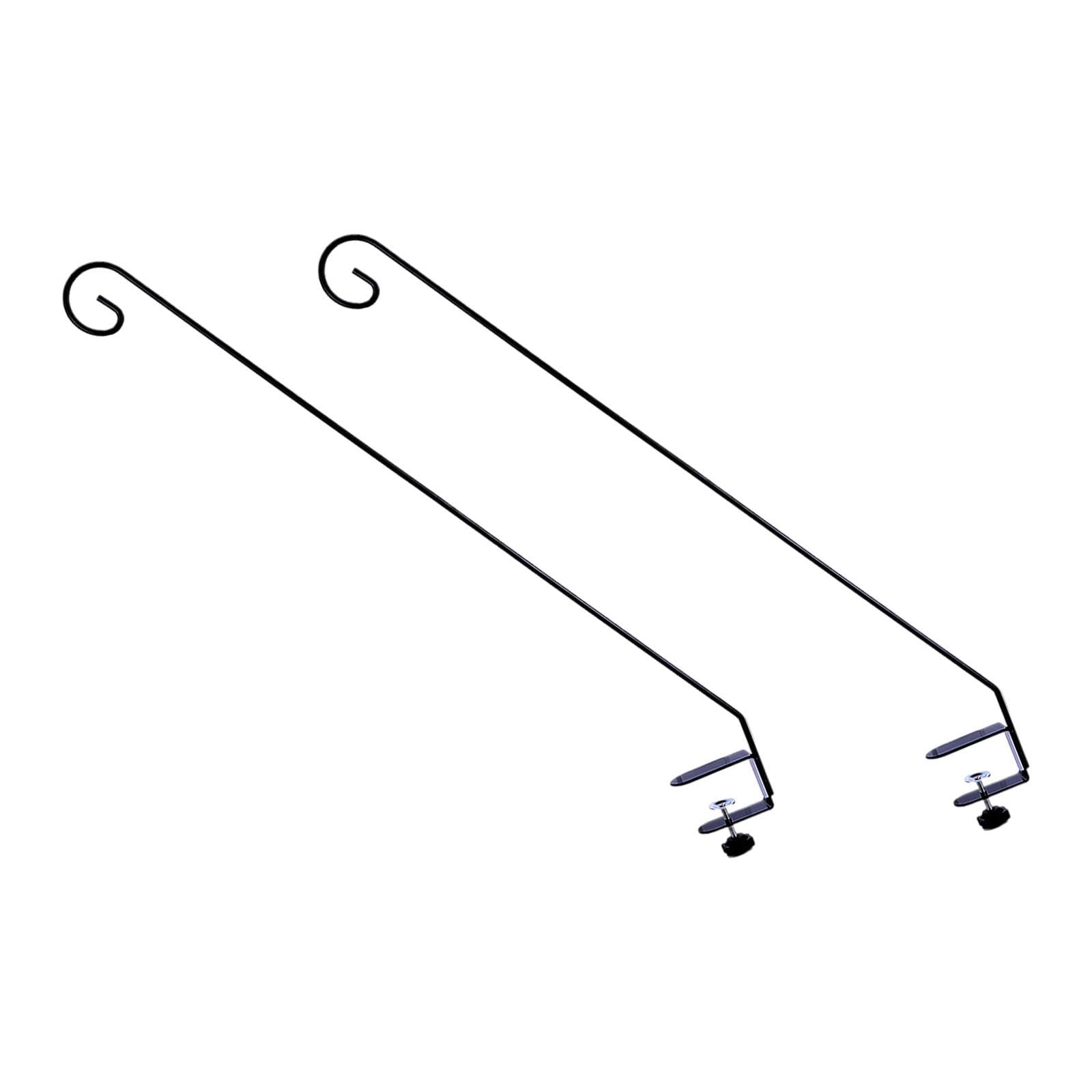 Crochets de Terrasse en Forme de Crochet de Berger, Crochets Métalliques pour Rambarde de Terrasse, Support pour Plantes D'extérieur, Mangeoire, C, 2 Crochets