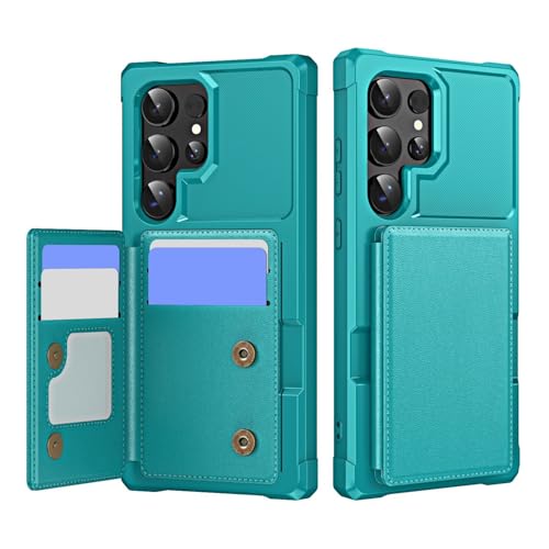 Coque Samsung S25 Edge antichoc verte étui cuir rabat anti-chute