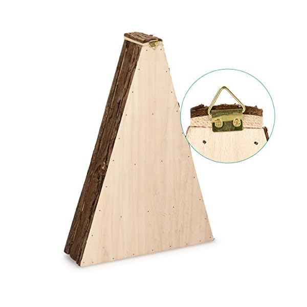Navaris Insektenhotel aus Holz - Naturbelassenes Insekten Hotel für Fluginsekten - für Bienen Marienkäfer Schmetterlinge… – Bild 7