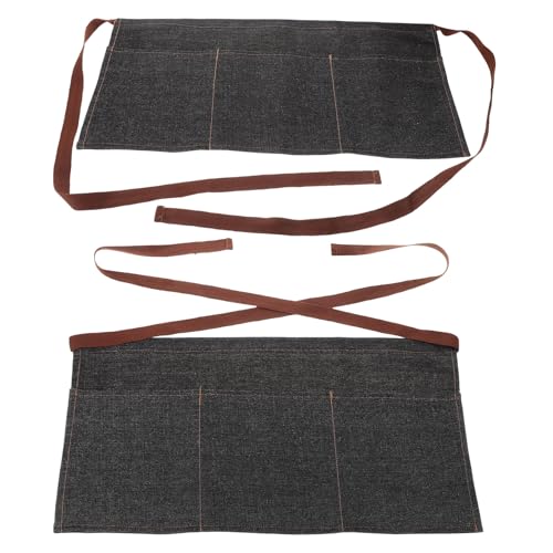 Tabliers de serveur résistants dotés de 3 poches pratiques en tissu denim
