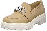 michael kors stiefeletten schwarz Mk Metal Logo MICHAEL KORS Damen Parker Lug Loafer Sneaker, Kamel, 40 EU