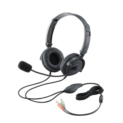 エレコム ヘッドセット マイク 両耳 オーバーヘッド 1.8m 折り畳み式 40mmドライバ ブラック HS-HP20BK